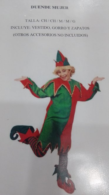 disfraz navidad elfa